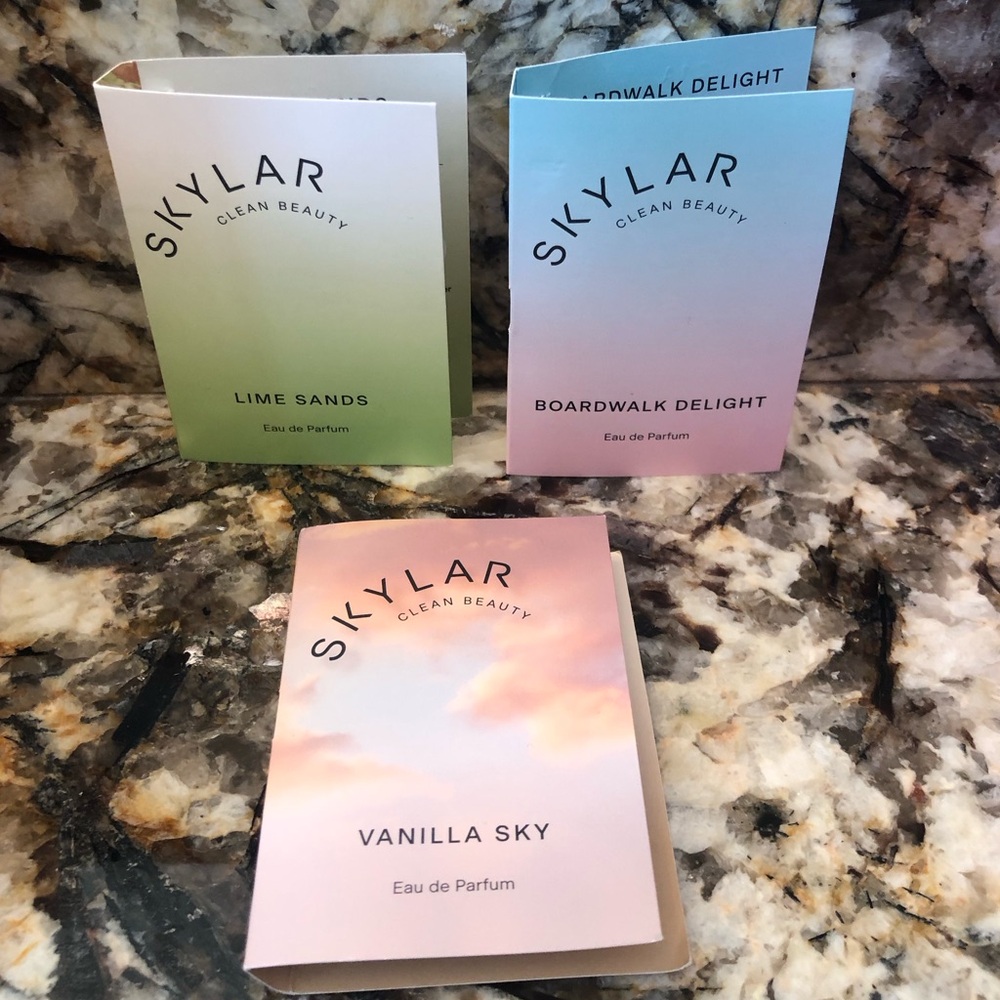 Set of 3 Skylar Clean Beauty Mixed Samples Vial Spray Card Bundle